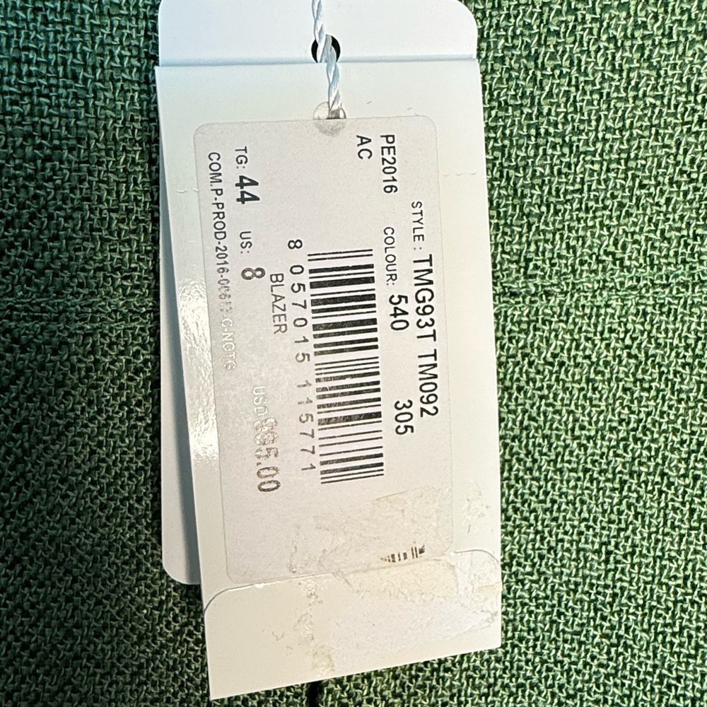 NWT ARMANI COLLEZIONI Green Cropped Blazer Jacket US 8 - Picture 4 of 11
